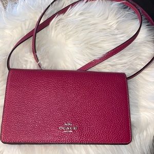 Burgundy Crossbody Coach purse